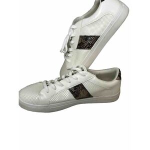 🆕 American Eagle white&crocodile print sneakers for women Sz 10